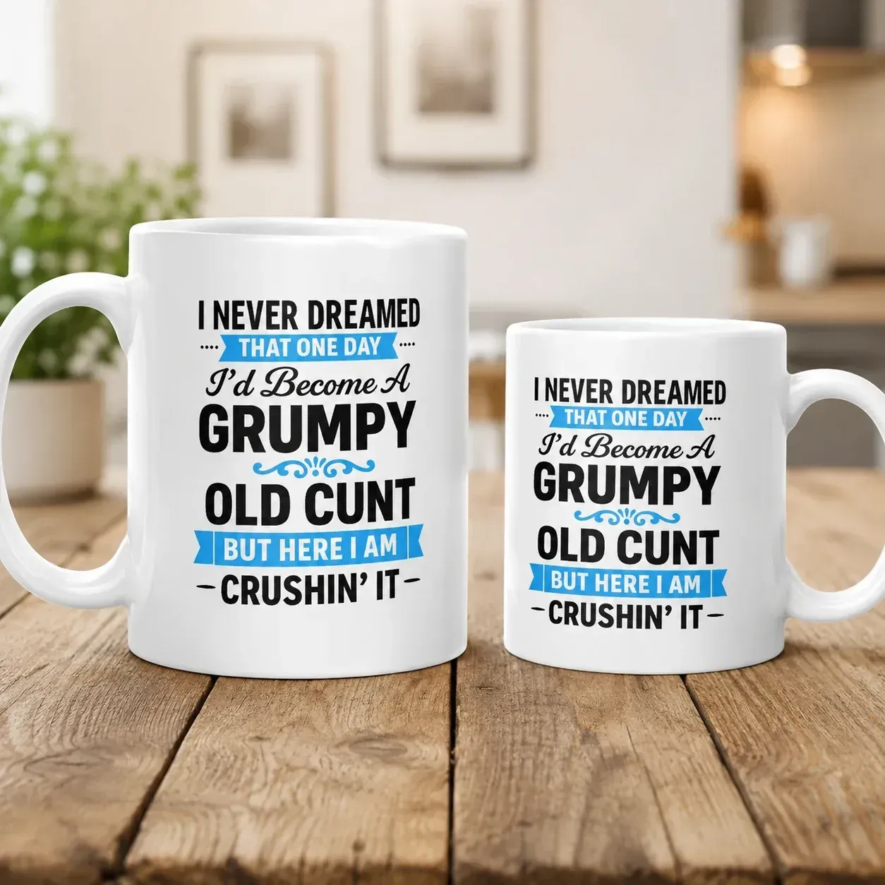 Grumpy Old Cun(T) Mug - "Crushin' It" - Funny