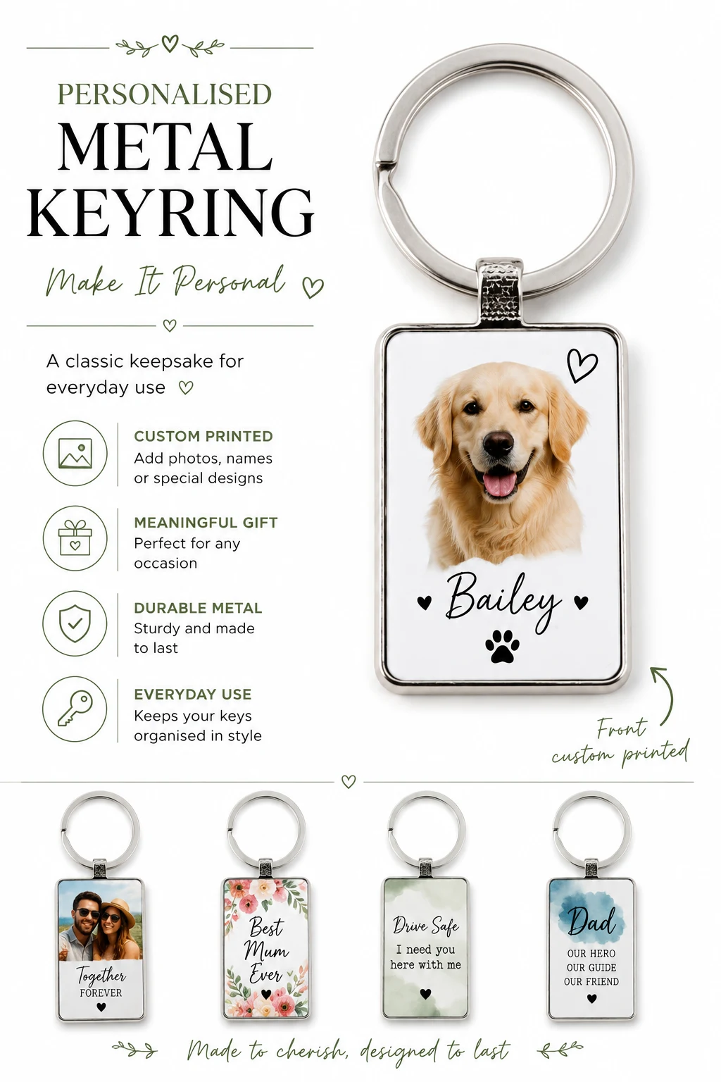 Personalised Metal Keyring