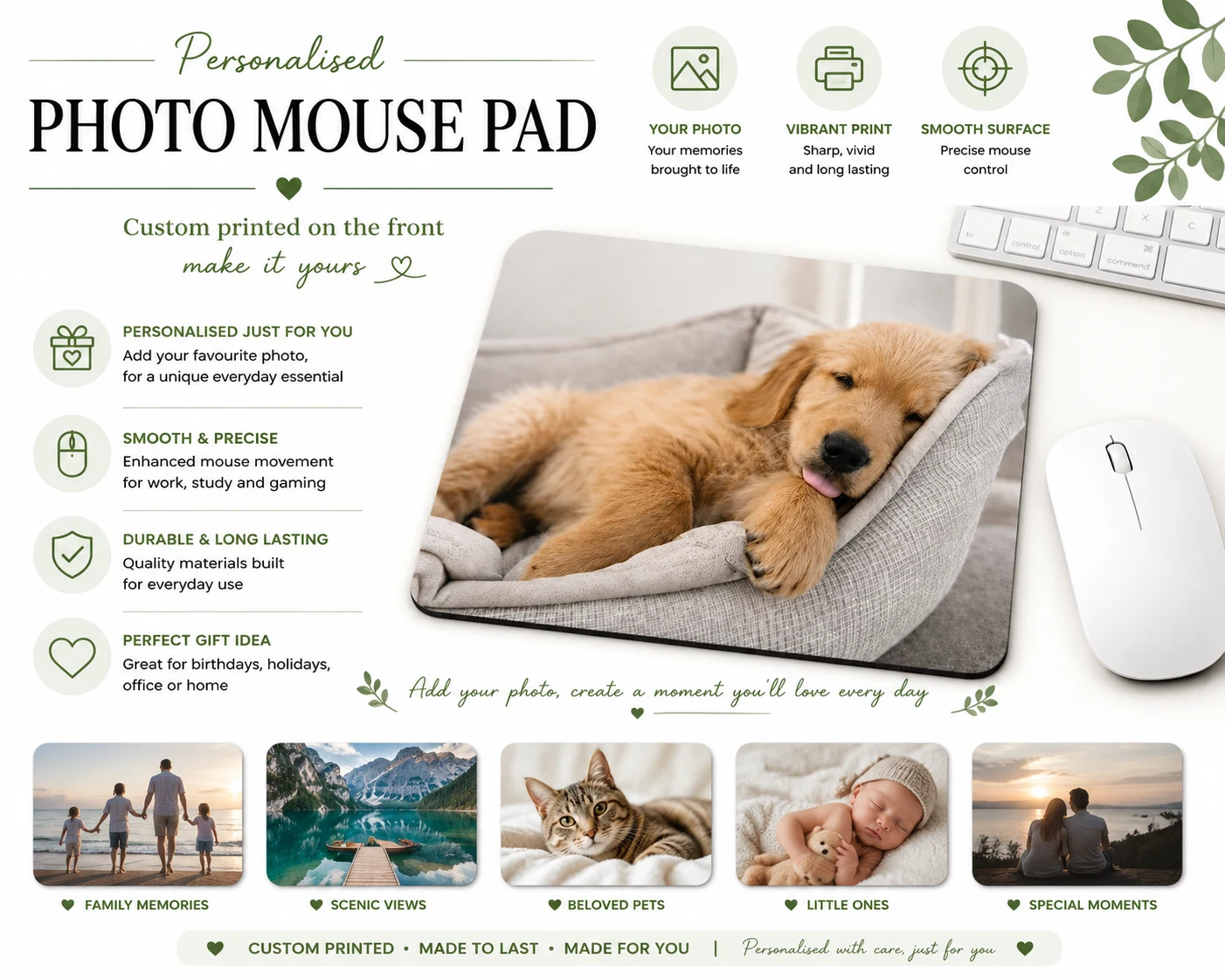 Custom Mouse Pad Personalised Family Photo Mousepads