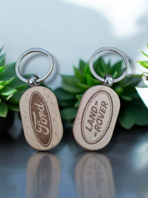 Wooden Laser Engraved Keyrings - Image 3