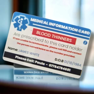 Personalised Custom Medical Cards