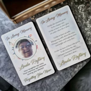 Funeral Memorial Card - Keepsake Card