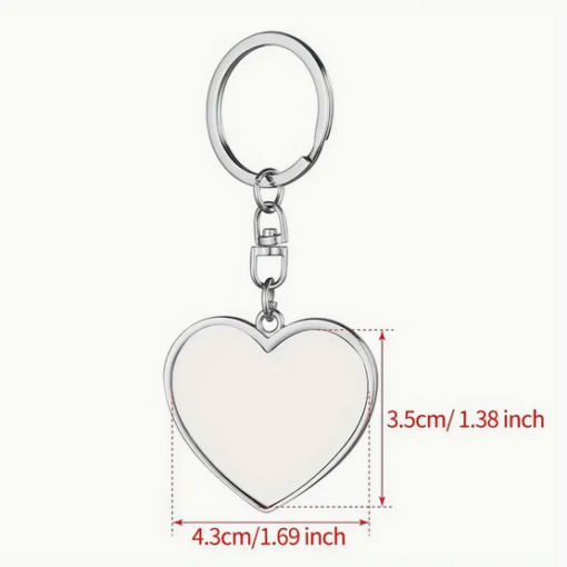 Double Sided Heart Keychain (Metal) - Image 6