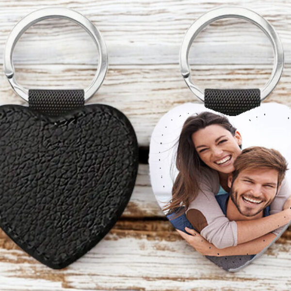 Leather Heart Keyrings