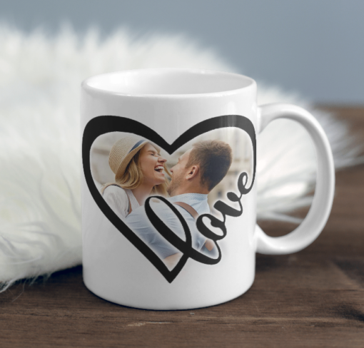 Personalised Love Heart Mug