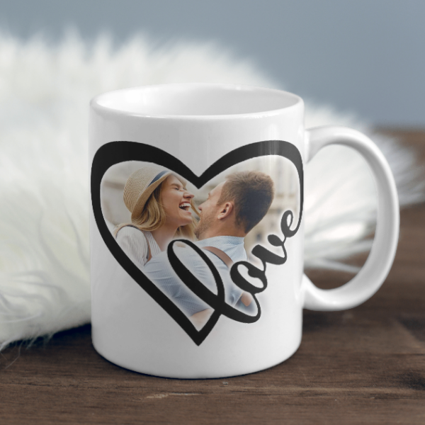 Personalised Love Heart Mug